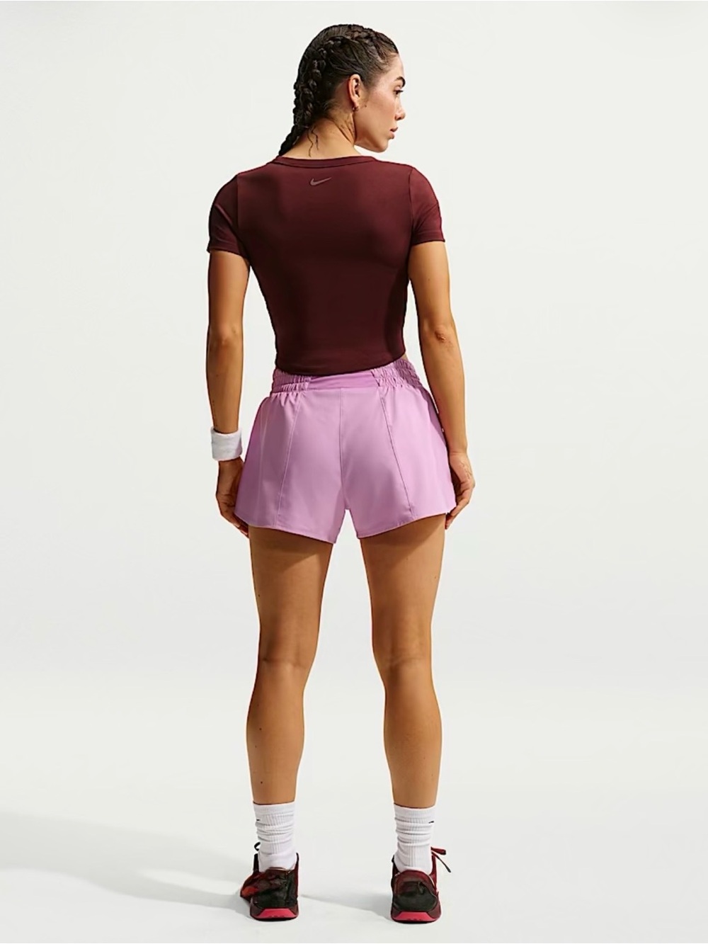 NWT Nike One Women's Dri-FIT Mid-Rise 3" Brief-Lined Shorts Size S (4-6) - Picture 5 of 7